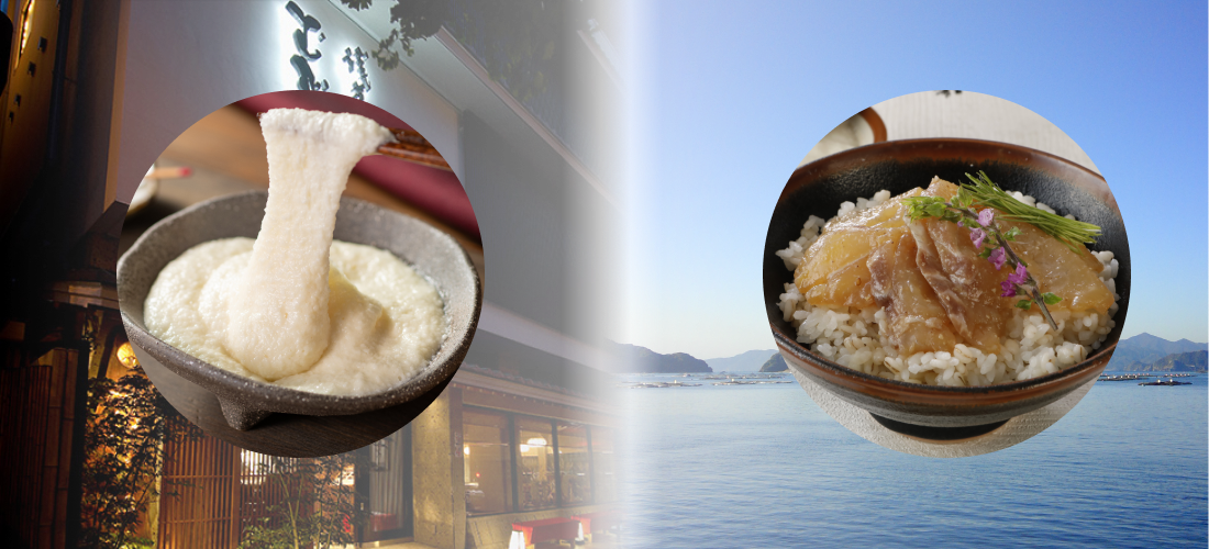 販売開始「とろろ海鮮漬け丼」セット（鯛×烏賊）