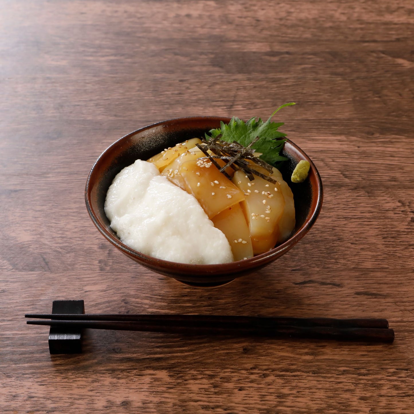 とろろ海鮮漬け丼セット（鯛×烏賊）