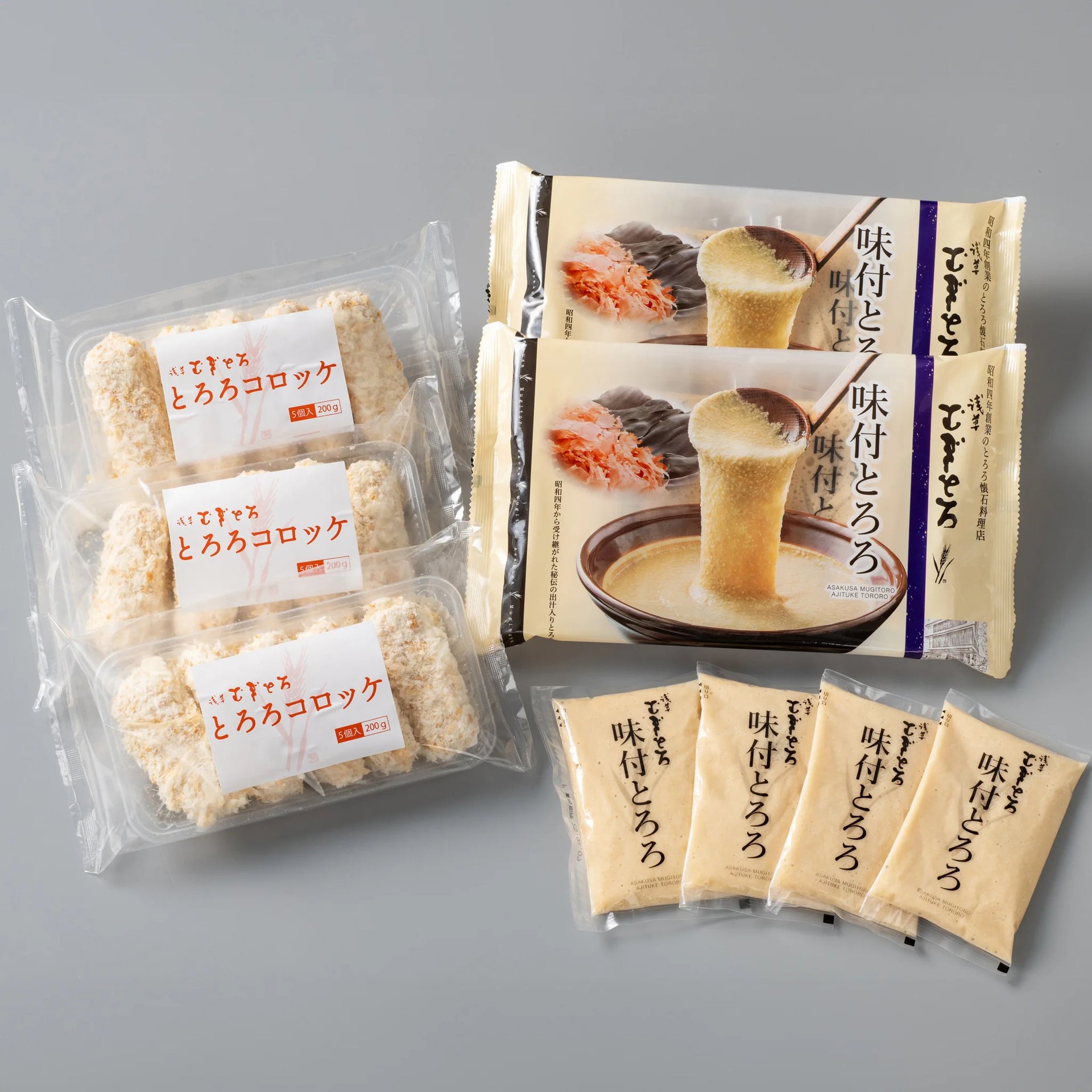 とろろコロッケセット」 – 浅草むぎとろ