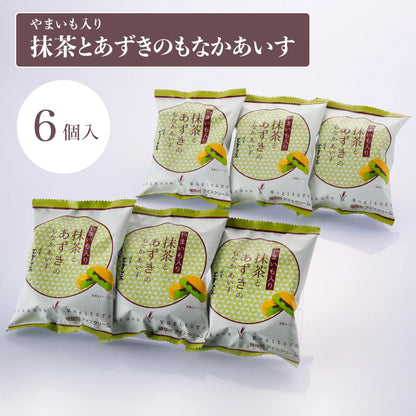 「抹茶とあずきのもなかあいす」 6個入り