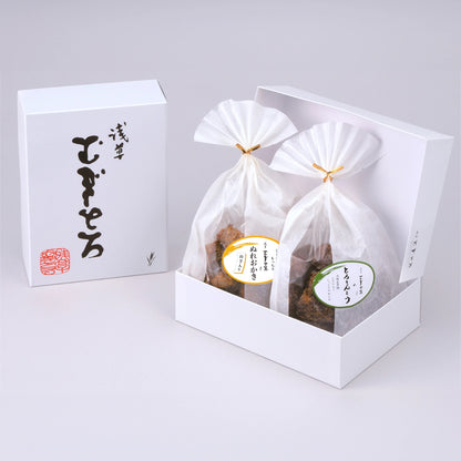 「白箱詰合せ」（とろりんとう・ぬれおかき）